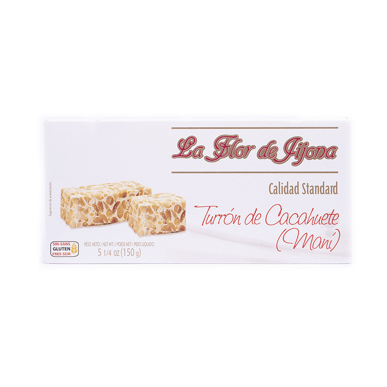 Turrón de Cacahuete Flor de Jijona 1 x 150 gr - Bombones - Flor de Jijona - 8410771310246 - ExtraVirgen.Store